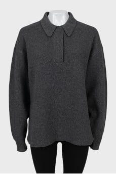 Gray oversized sweater