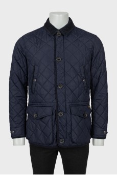 Men's blue quilted jacket