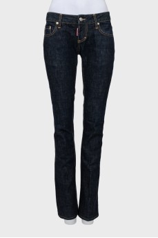Dark blue flared jeans