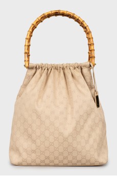 Bucket bag in signature print