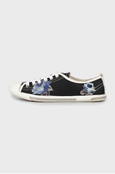 Textile sneakers in floral print