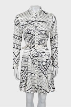 Printed fitted dress