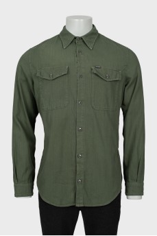 Men's green shirt with pockets