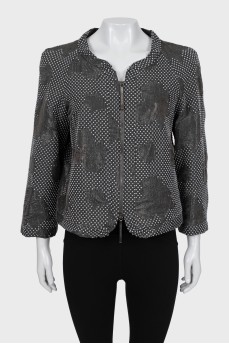 Loose fit jacket with zipper