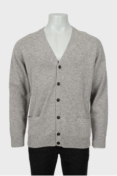 Men's wool cardigan