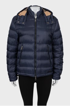 Quilted jacket with detachable hood