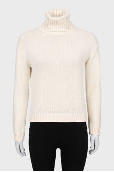 Beige turtleneck sweater