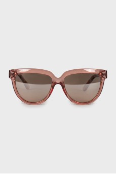 Сонцезахисні окуляри wayfarer у прозорій оправі