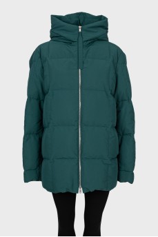 Green oversized down jacket