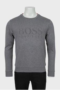 Men's sweatshirt with embossed logo