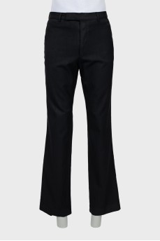 Men's straight wool trousers