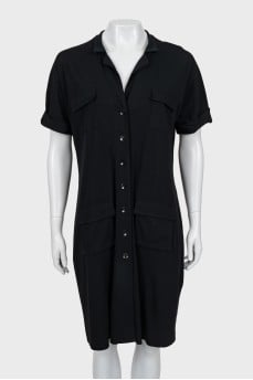 Slim fit dress with pockets
