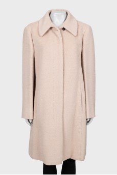 Beige wool and alpaca coat