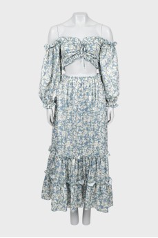 Floral skirt suit