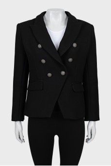 Black double-breasted jacket