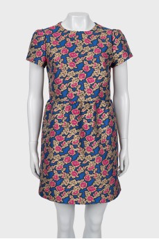 Slim fit dress in floral print