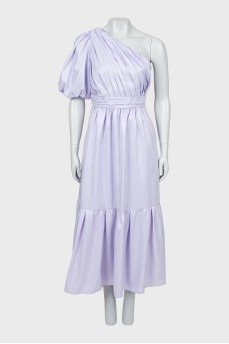 Purple one shoulder dress