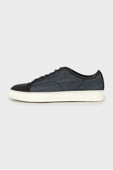 Men's sneakers made of textile and leather
