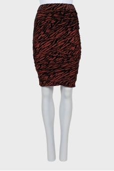 Animal print skirt with tag