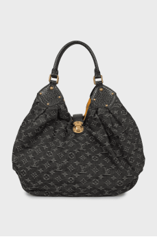 Textile hobo bag with signature logo