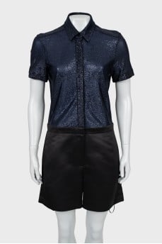 Shiny jumpsuit with tag