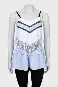 Relaxed tank top with tag