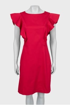 Pink dress with frills