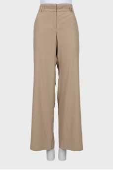 Beige palazzo pants