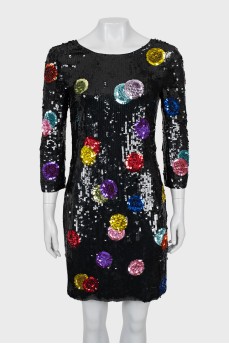Sequin dress with open back