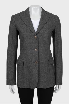 Fitted wool jacket