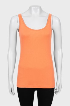 Orange ribbed tank