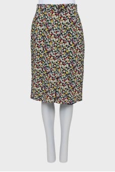 Floral fitted skirt