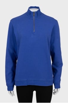 Blue sweatshirt with zipper