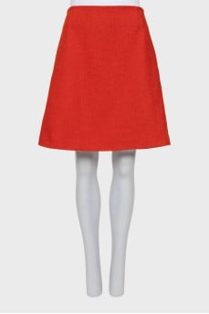 Orange wool skirt
