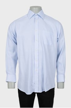 Men's blue shirt with pocket