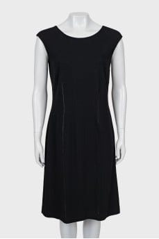 Black wool and cashmere dress