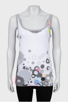 Abstract print fitted tank