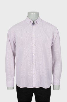 Men's straight shirt in fine print