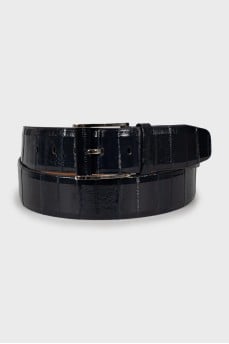 Men's blue belt with tag
