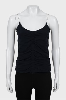 Black tank with draping