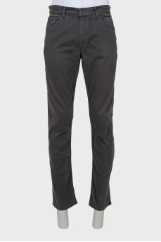 Men's gray straight jeans