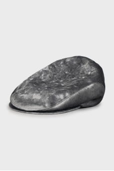 Gray velor cap