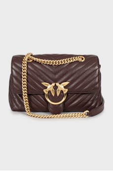 Quilted bag with gold-tone hardware