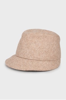 Beige wool hat
