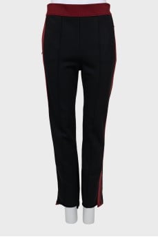 Sweatpants with stitched creases