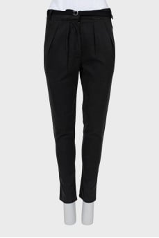 Black tapered trousers