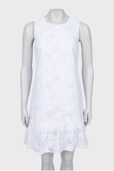 A-line dress with perforations