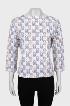 Loose fit long sleeve with print