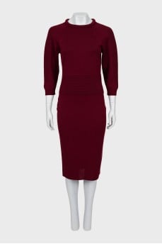 Wool suit jumper and skirt