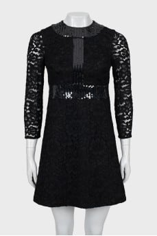 Black dress decorated with sequins